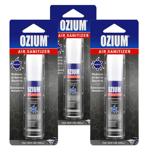Ozium Air Sanitizer 0.8 oz Spray, That New Car Smell 3-PACK