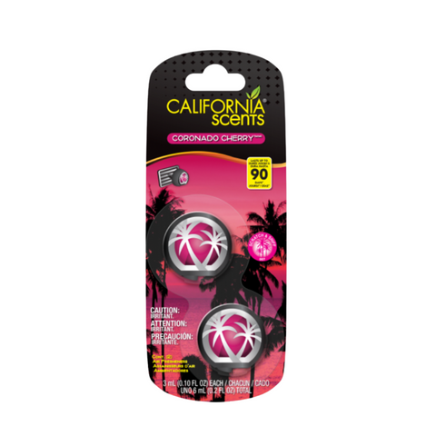 California Scent Vent Clip Car Air Freshener For Long-Lasting Scents and Odor Neutralizer For Your Car, Coronado Cherry