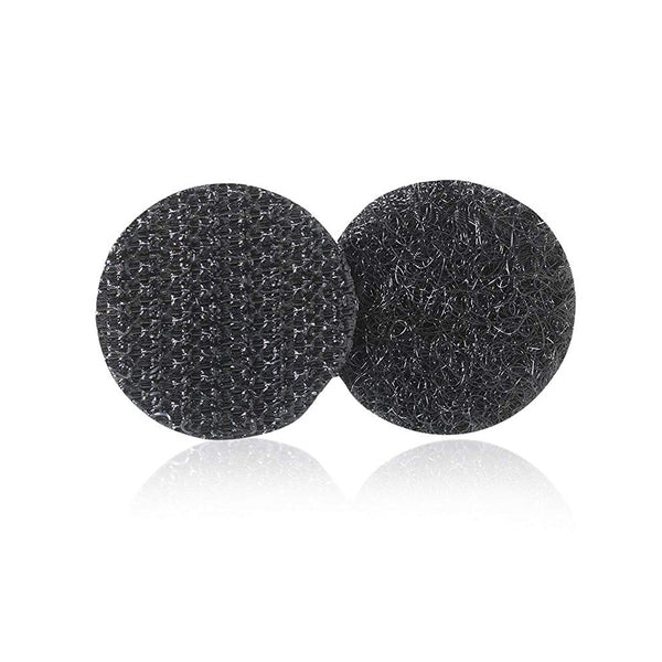 Velcro Sticky Back General Purpose Stick-On 5/8in Coins, 15 Sets - Black