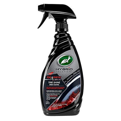Turtle Wax Hybrid Solutions Graphene Acrylic Tire Shine Spray Coating, 23oz, Black