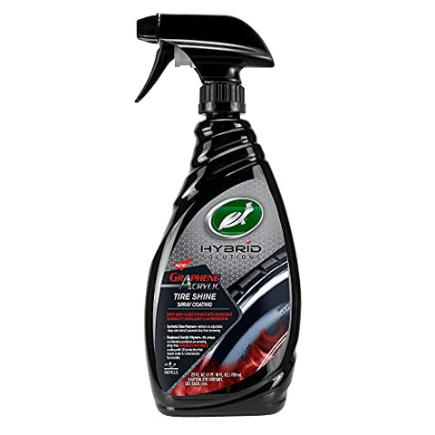 Turtle Wax Hybrid Solutions Graphene Acrylic Tire Shine Spray Coating, 23oz, Black
