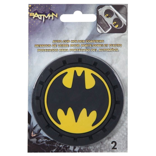 Plasticolor Batman Car Coaster, 2x Cupholder Coasters with the Batman Logo