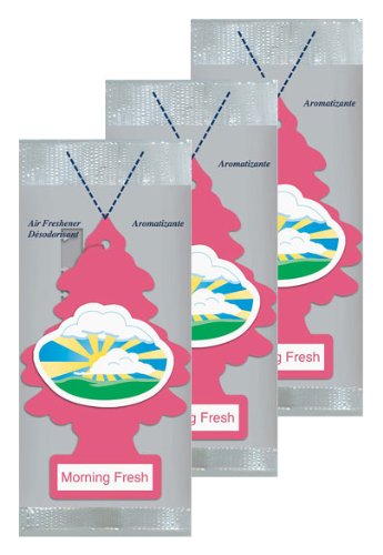 Little Trees Hanging Car and Home Air Freshener, Morning Fresh Scent - 3 Pack