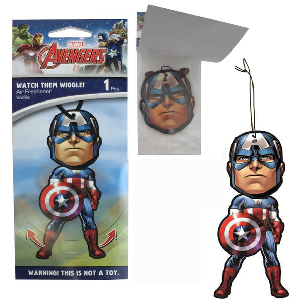 Marvel Captain America Car Accessories - Captain America Air Freshener Wiggler (3-Pack)