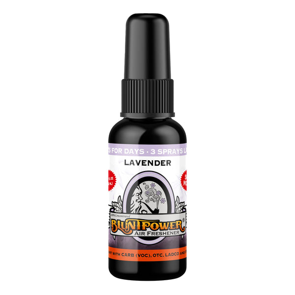 BluntPower Lavender, Concentrated Car Air Freshener - Premium Oil Based Air Freshener Spray For Home and Car - Long-Lasting Bathroom Spray, Car Freshener, & Odor Eliminator Spray