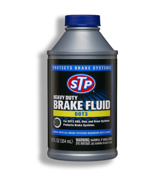 Heavy Duty Brake Fluid, Dot 3 Brake Fluid Protects Brake Systems, ABS, Disc and Drum Systems, 12 Oz, by STP, 1 Pack