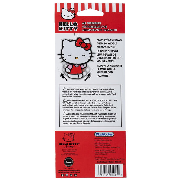 Hello Kitty Automotive Air Fresheners: PlastiColor Wiggle Hanging Car Air Freshener - Odor Eliminator for Car, Cute Hanging Air Freshener for a Fresh Driving Experience
