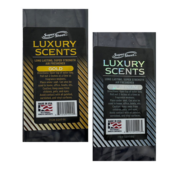 Super Sheet Under the Seat Car Air Fresheners Small Luxury Scents Platinum and Gold: The Best Car Air Freshener and Odor Eliminators - Long Lasting, Super Strength Car Fresheners