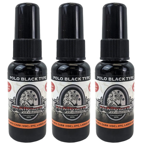 Blunt Power High Concentrated Air Freshener, Polo Black Type, 1.5oz, 3 packs