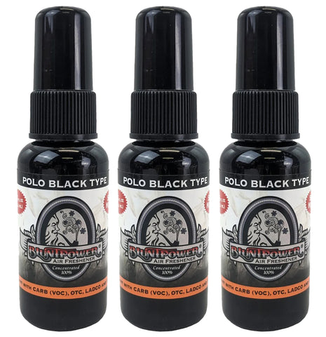 Blunt Power High Concentrated Air Freshener, Polo Black Type, 1.5oz, 3 packs