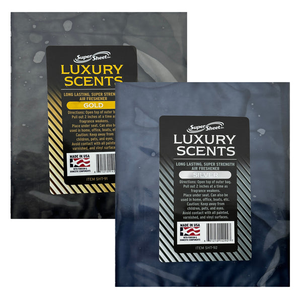 Super Sheet Under the Seat Car Air Fresheners Large Luxury Scents Gold and Silver: The Best Car Air Freshener and Odor Eliminators - Long Lasting, Super Strength Car Fresheners
