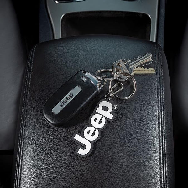 Plasticolor Jeep Keychain - Durable Rubber Key Chain with Iconic Jeep Logo - Perfect for Jeep Enthusiasts and Collectors