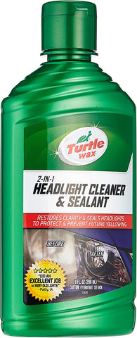 Turtle Wax Headlight Cleaner and Sealant, Headlight Cleaner Restores Dull & Yellowed Headlights- 9 oz., Green