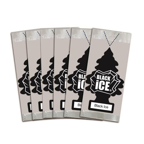Little Trees Car Air Freshener 6-Pack (Black Ice)