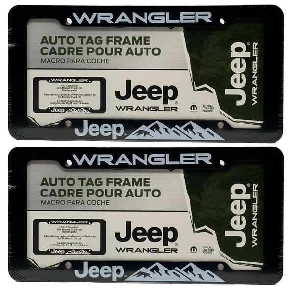 Chroma Jeep Wrangler License Plate Frame, Jeep Wrangler Accessories, 2 Packs