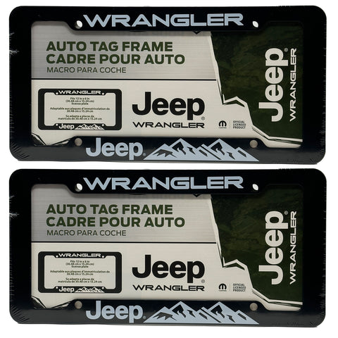Chroma Jeep Wrangler License Plate Frame, Jeep Wrangler Accessories, 2 Packs