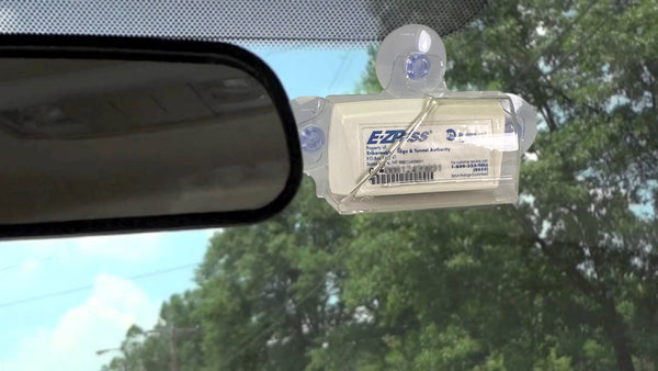T-Rex EZ Pass/I-Pass Holder for Car, Holds Tightly to Your Car Windshield with 3 Suction Cups, Clear