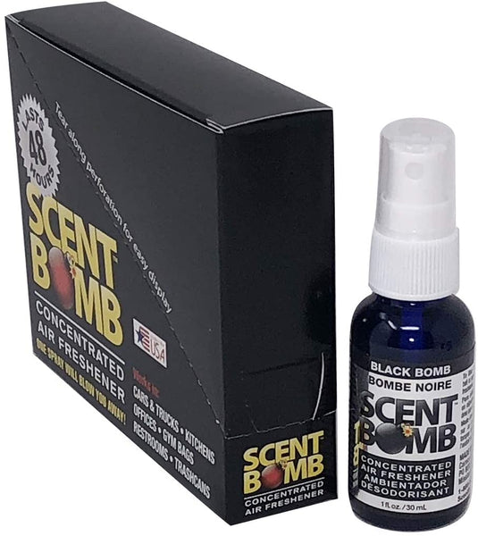 Scent Bomb Air Freshener Spray, 100 % Oil Based Concentrated Air Freshener, Air Freshener Spray for Car, Room, Bathroom and Odor Eliminator, Black Bomb, 3 Pack