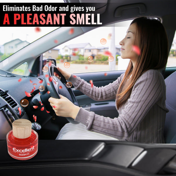 Tasotti Excellent Car Perfume Air Freshener, Luxury Car Air fresheners and Car Odor Eliminator, Long Lasting Scent Up to 75 Days, Bubble Gum
