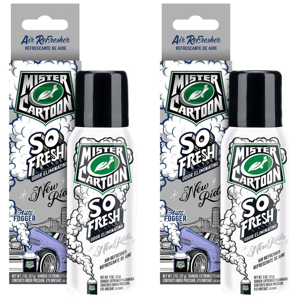 Turtle Wax FOGGER New Ride 2 oz: Ultimate Car Fogger and Smoke Odor Eliminator – Long-Lasting Scent Car Air Freshener, 2 Packs