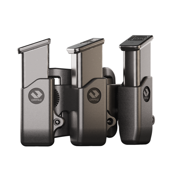 Orpaz G40 Pistol Mag Pouch Compatible with Glock 40 Magazine Holster for 0.40, 9mm Magazine Holder, Triple Mag, Belt Loop