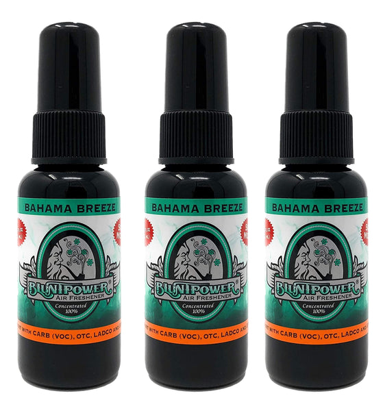 Blunt Power High Concentrated Air Freshener, Bahama Breeze, 1.5oz. 3 Packs