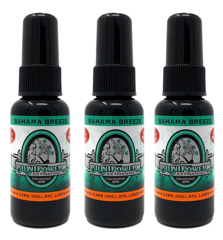 Blunt Power High Concentrated Air Freshener, Bahama Breeze, 1.5oz. 3 Packs