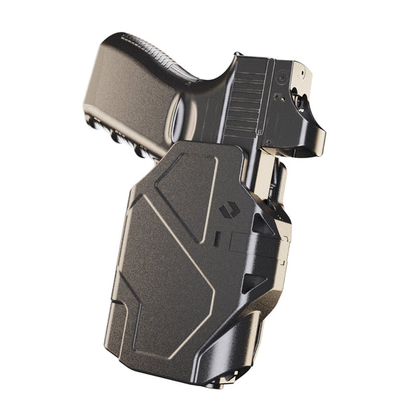 Orpaz Delta G22 Light Bearing Holster compatible with Glock 22 Holster with Light, Molle, Level II Modular Flashlight Adapter and Innovative Flashlight Protector Cap - Unisex