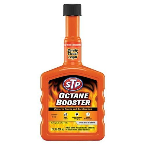 STP, Octane Booster, Fuel Intake System Cleaner, Helps Restore Power and Acceleration, Treats up to 28 Gallons