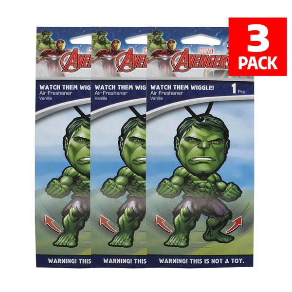 Marvel Hulk Car Accessories - Hulk Air Freshener Wiggler (3-Pack)