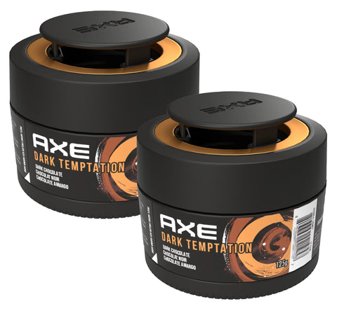 AXE Dark Temptation Car Air Freshener Gel Can - Odor Eliminator for Strong Odor - Long Lasting Fragrance & Effective Car Air Fresheners - Automotive Essential, 4.4 oz, 2 Packs