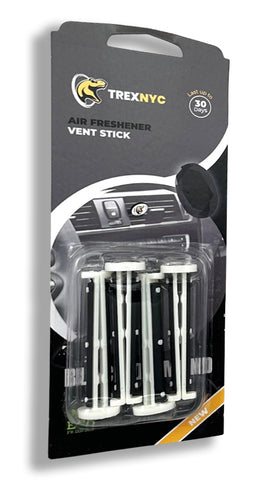 TrexNYC Car Air Fresheners Vent Sticks – Essential Car Odor Eliminator – Perfect Scented Car Accessories – For Long Lasting Fragrance up to 30 days, Black Diamond