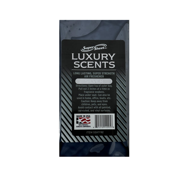 Super Sheet Under the Seat Car Air Fresheners Small Luxury Scents Silver: The Best Car Air Freshener and Odor Eliminators - Long Lasting, Super Strength Car Fresheners