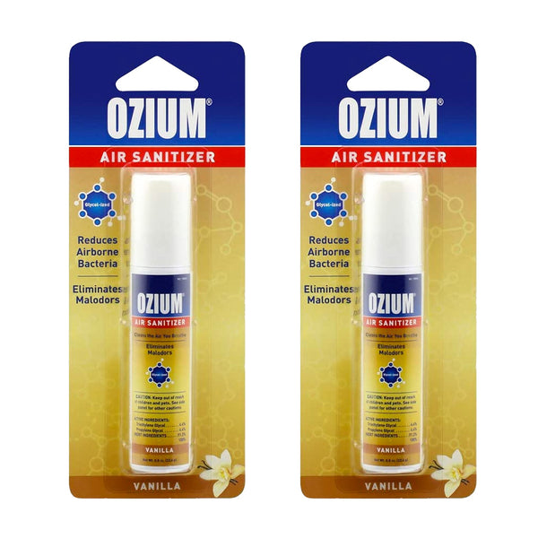 Ozium Air Sanitizer 0.8 oz Spray, Vanilla Scent 2-PACK