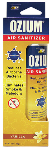 Ozium Smoke & Odor Eliminator Air Sanitizer / Freshener 3.5oz VANILLA