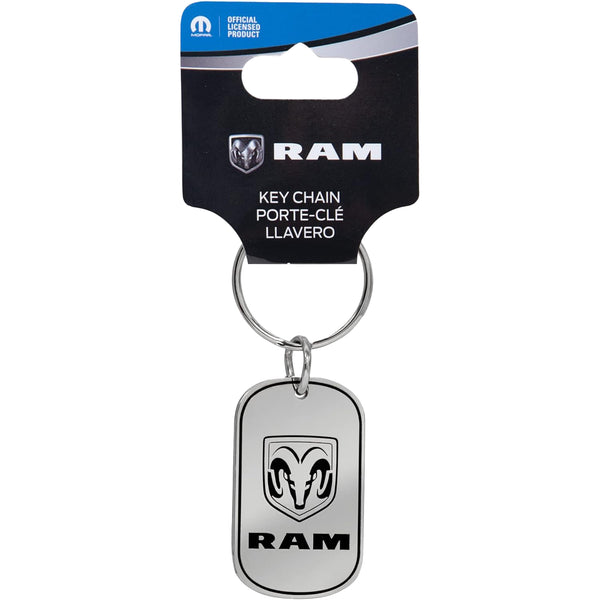 Plasticolor Keychain, Ram Logo Dog Tag Metal - Keychain for Car Keys, and More