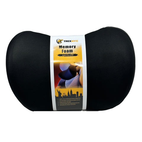 TrexNyc Car Pillow for Neck - Car Headrest Pillow - Headrest Cushion - Comfortable Car Neck Pillow with Memory Foam