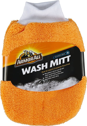 Armor All Microfiber Car Wash Mitt, Cleaner for Bugs or Dirt, for Cars & Truck & Motorcycle