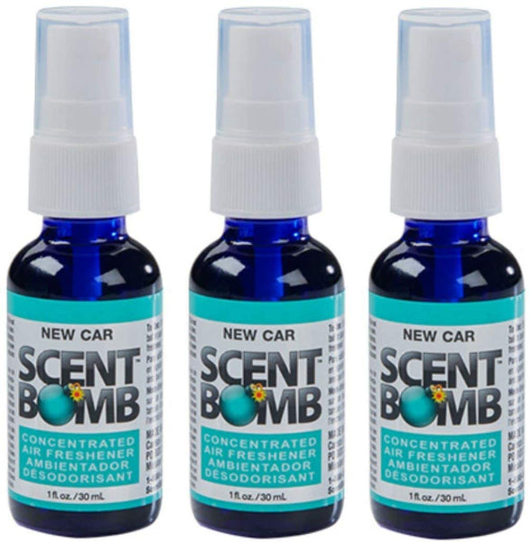 Scent Bomb Air Freshener Spray, 100 % Oil Based Concentrated Air Freshener, Air Freshener Spray for Car, Room, Bathroom and Odor Eliminator, New Car, 3 Pack