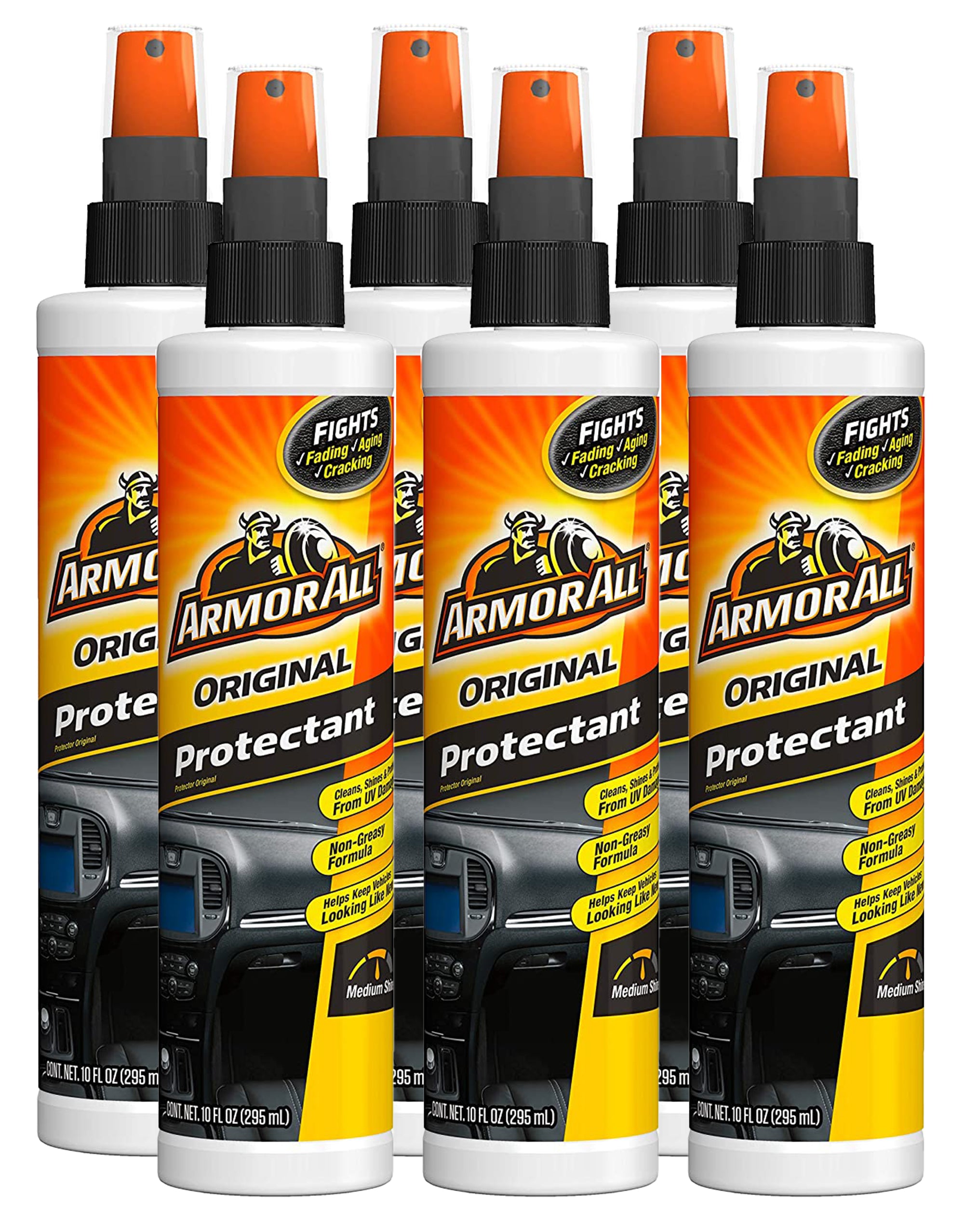 Armor All Interior Car Cleaner Spray Bottle, Protectant Cleaning for Cars, Truck, Motorcycle, Pump Sprayer, 10 fl oz, 6 Packs