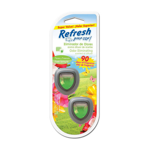 Refresh Car Vent Mini Oil Diffuser - Air Freshener Odor Eliminator Lasts 90 Days Hawaiian Sunrise