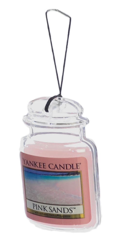 Yankee Candle Car Jar Paperboard Auto, Home & Office Odor Neutralizing Air  Freshener, Pink Sands by GOSO Direct