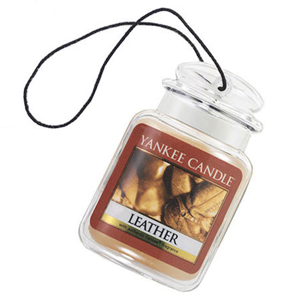 Yankee Candle Car Jar Ultimate Auto, Home & Office Odor Neutralizing Air Freshener, Leather Scent