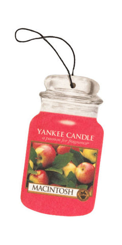 Yankee Candle Car Jar Paperboard Auto, Home & Office Odor Neutralizing Air Freshener, Macintosh