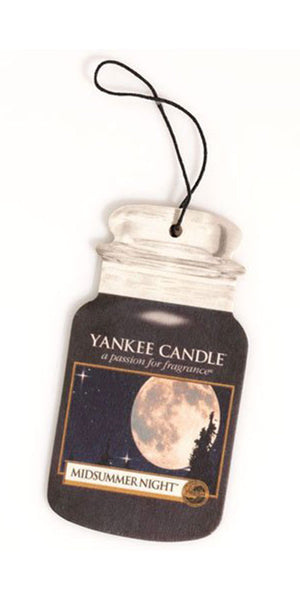 Yankee Candle Car Jar Paperboard Auto & Home Odor Neutralizing Air Freshener, Midsummer's Night