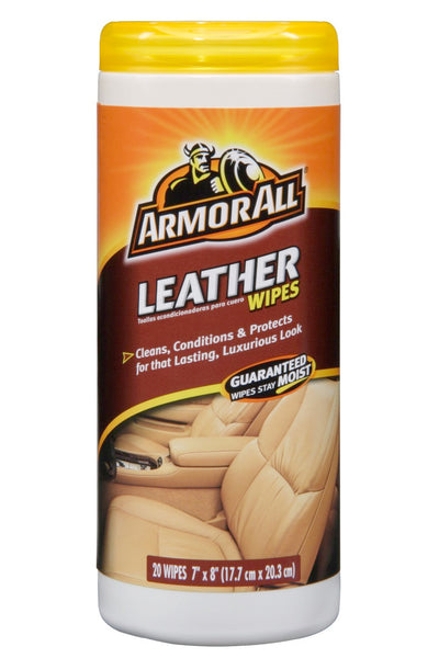 Armor All Leather Cleaning Wipes Auto Home & Office Renew & Revive Leather’s Natural Beauty 20 Wipes