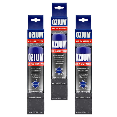 Ozium Air Sanitizer 3.5 oz Spray, That New Car Smell (3-PACK)