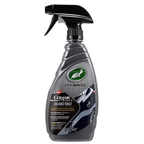 Turtle Wax Hybrid Solutions Ceramic Acrylic Black Spray Wax, Black Paint Color Enhancement and Protection, 53447, 16 fl.oz