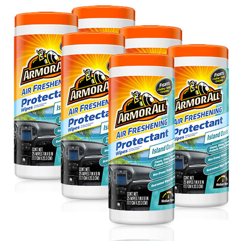 Armor All Air Freshening Protectant Wipes, 25 Wipes in The Island Oasis Scent (6)
