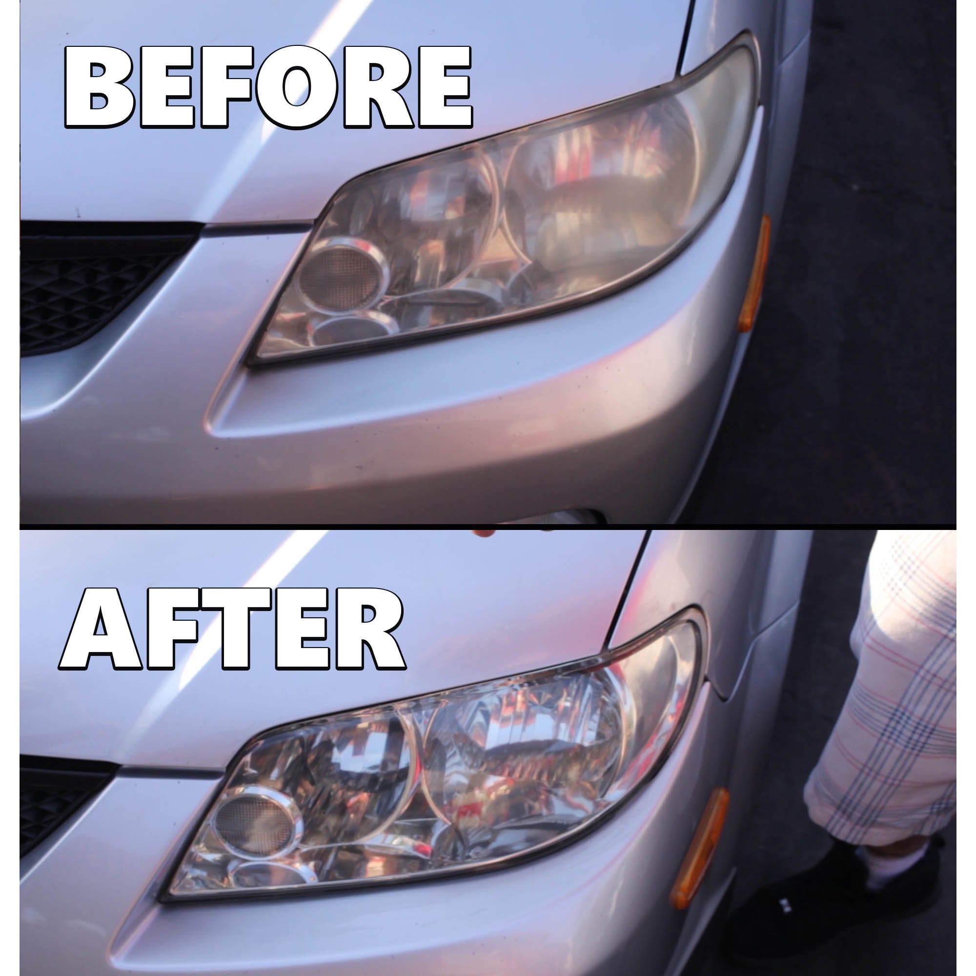 CLT Car Headlight Restoration Kit, Headlight Restorer Wipes (3)